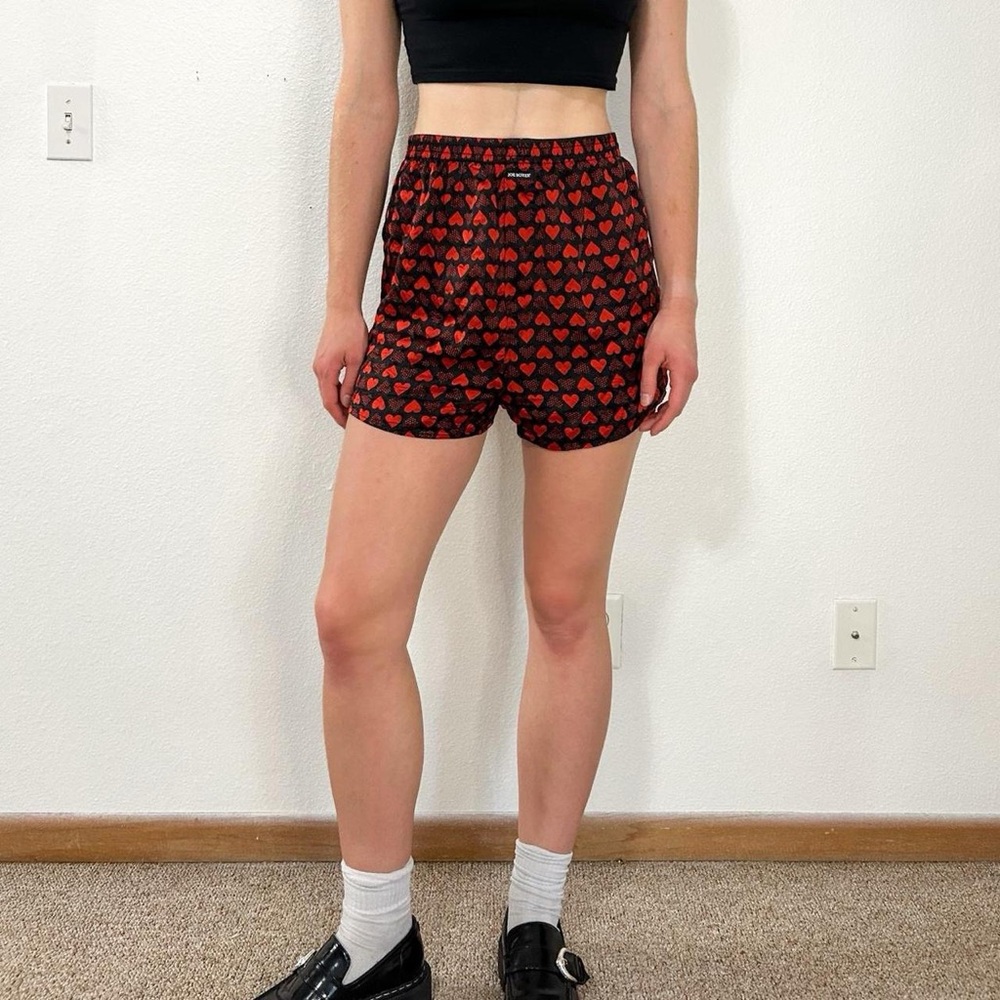 Black and red boxer style shorts